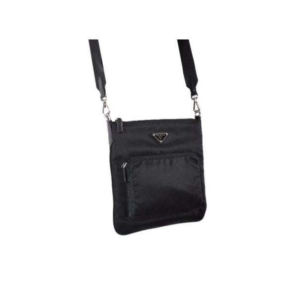 Prada Tessuto Nylon Sport Black Messenger Crossbody Bag - Picture 4 of 8